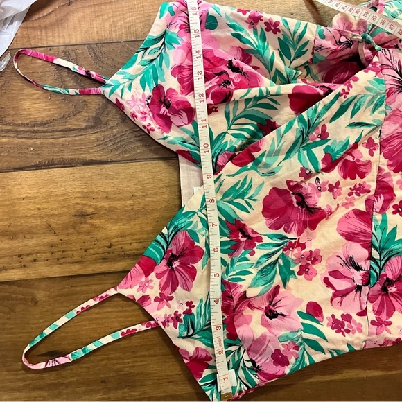 J Crew Factory Floral Cotton Wrap Dress Size 6 O - Picture 1 of 6